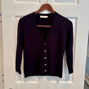 Tory Burch Deep Navy Cardigan Sweater